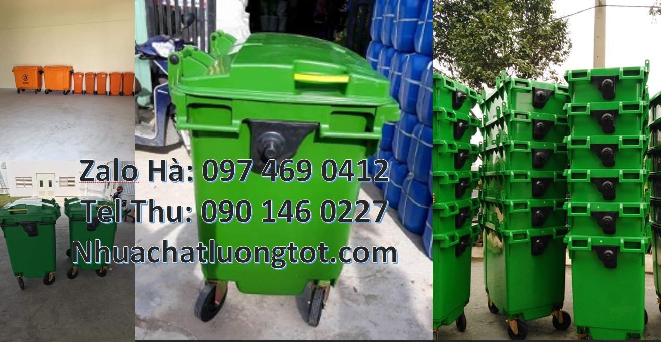 Bán xe thu gom rác cỡ lớn 660l có bánh hơi,xe thu gom rác 1000l có 3 b