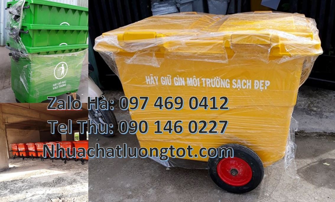 Bán xe thu gom rác cỡ lớn 660l có bánh hơi,xe thu gom rác 1000l có 3 b