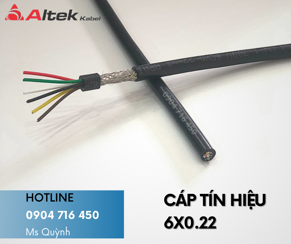 Cáp tín hiệu chống nhiễu 6x0.22  Đà Nẵng , Hà Nội, Hồ Chí Minh
