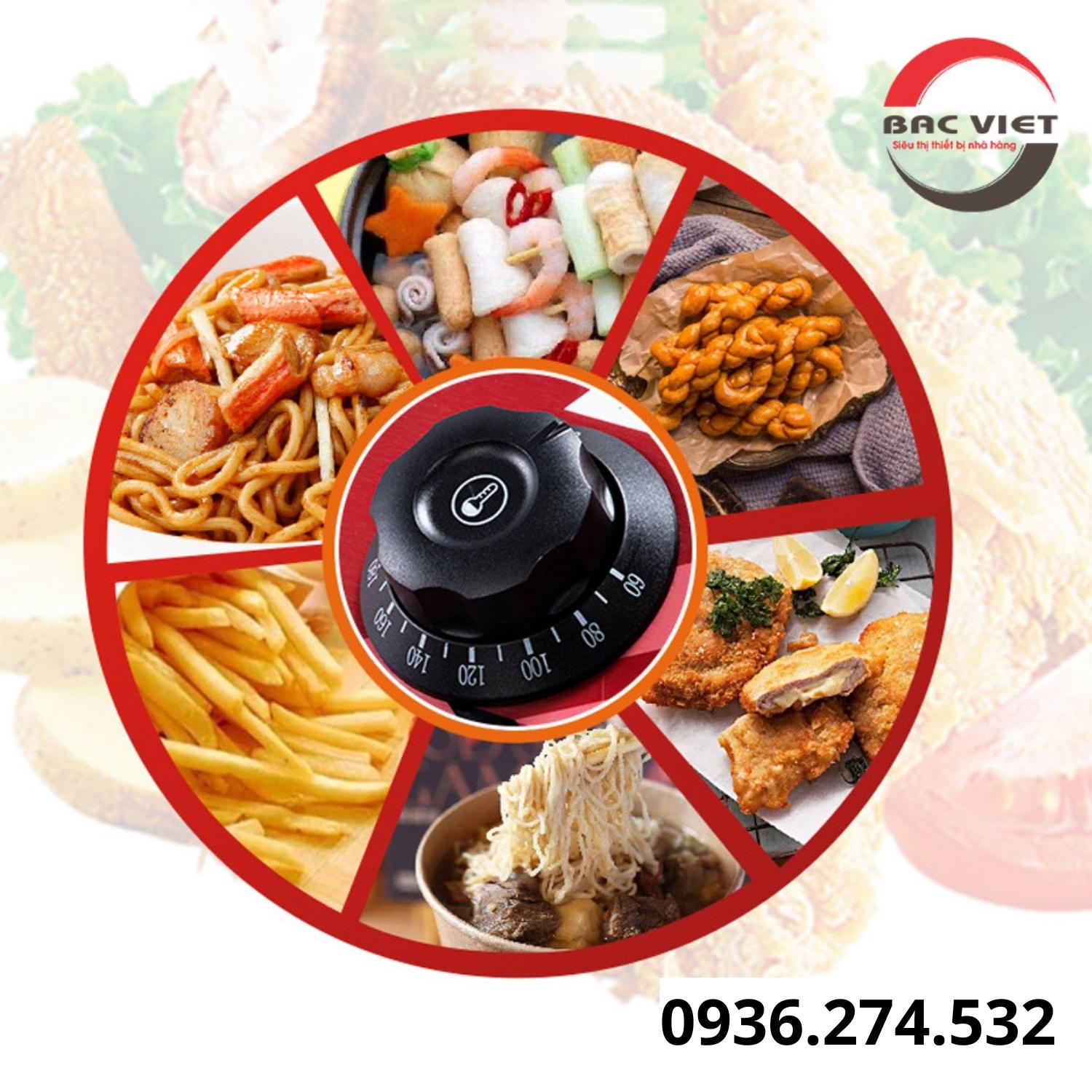 Bếp chiên nhúng đôi 12L dùng điện (2 buồng riêng biệt)