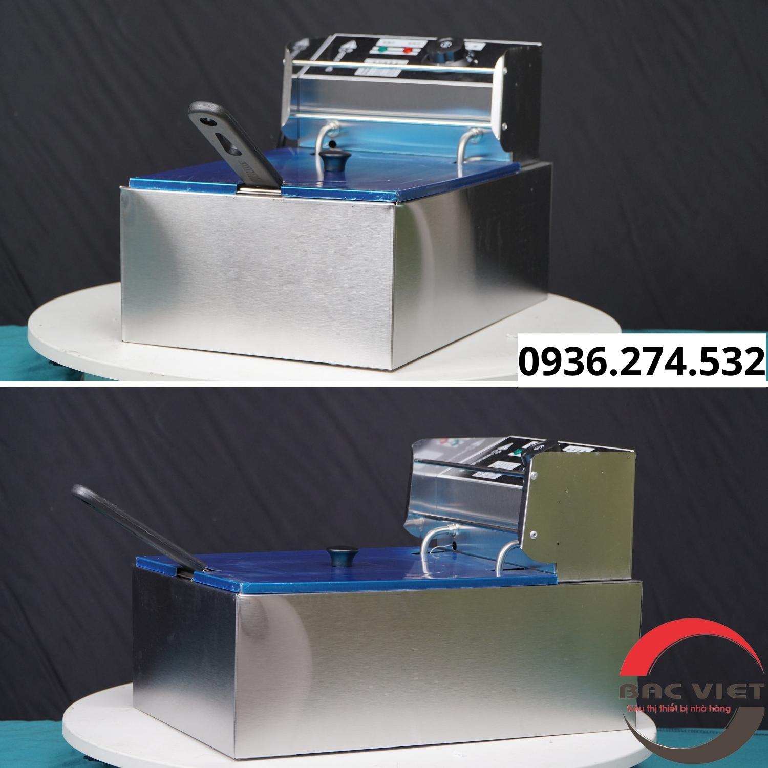 Bếp chiên nhúng dầu đơn 6L dùng điện - bảo hành 12 tháng