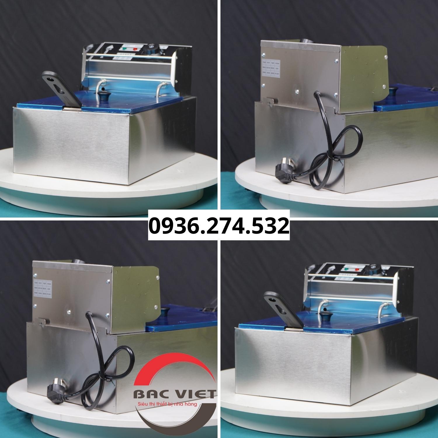 Bếp chiên nhúng dầu đơn 6L dùng điện - bảo hành 12 tháng