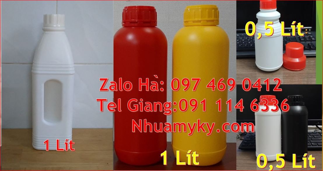 Bán chai nhựa đựng thực phẩm nước uống,chai nhựa 1l đựng hóa chất giá