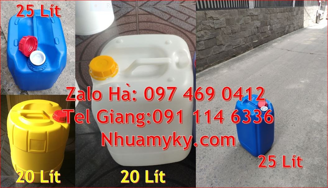 Bán can nhựa lớn đựng hóa chất,can nhựa hdpe 30l đựng nước sinh hoạt