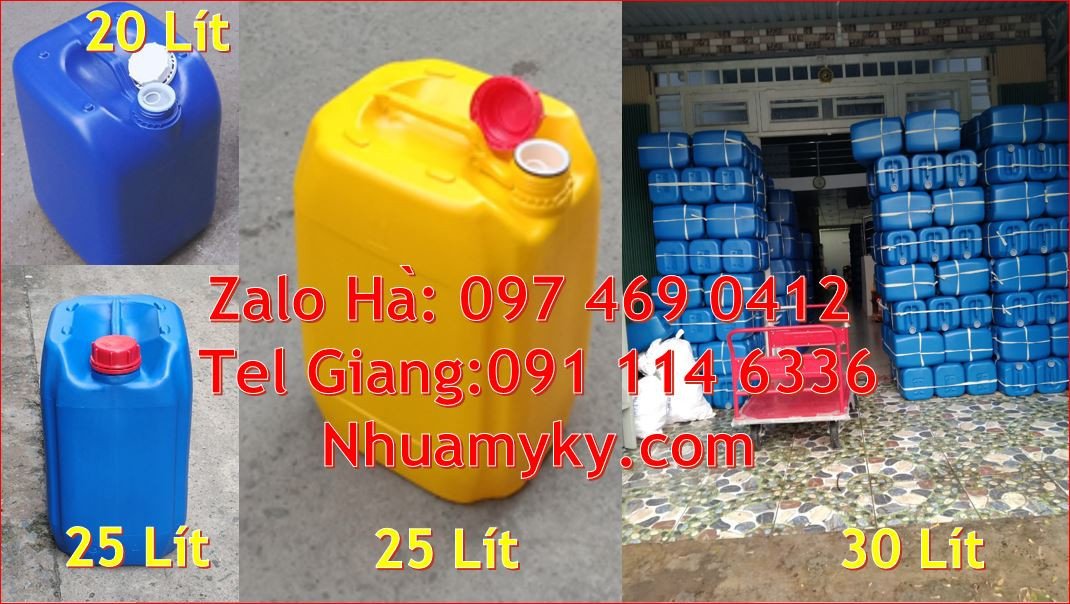 Bán can nhựa lớn đựng hóa chất,can nhựa hdpe 30l đựng nước sinh hoạt