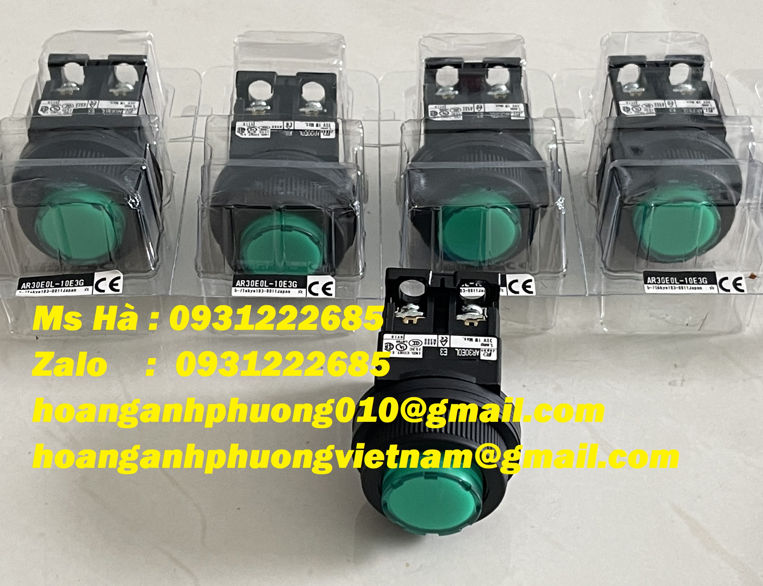 Dòng nút nhấn Fuji nhập mới AR30E0L-10E3G màu xanh lá