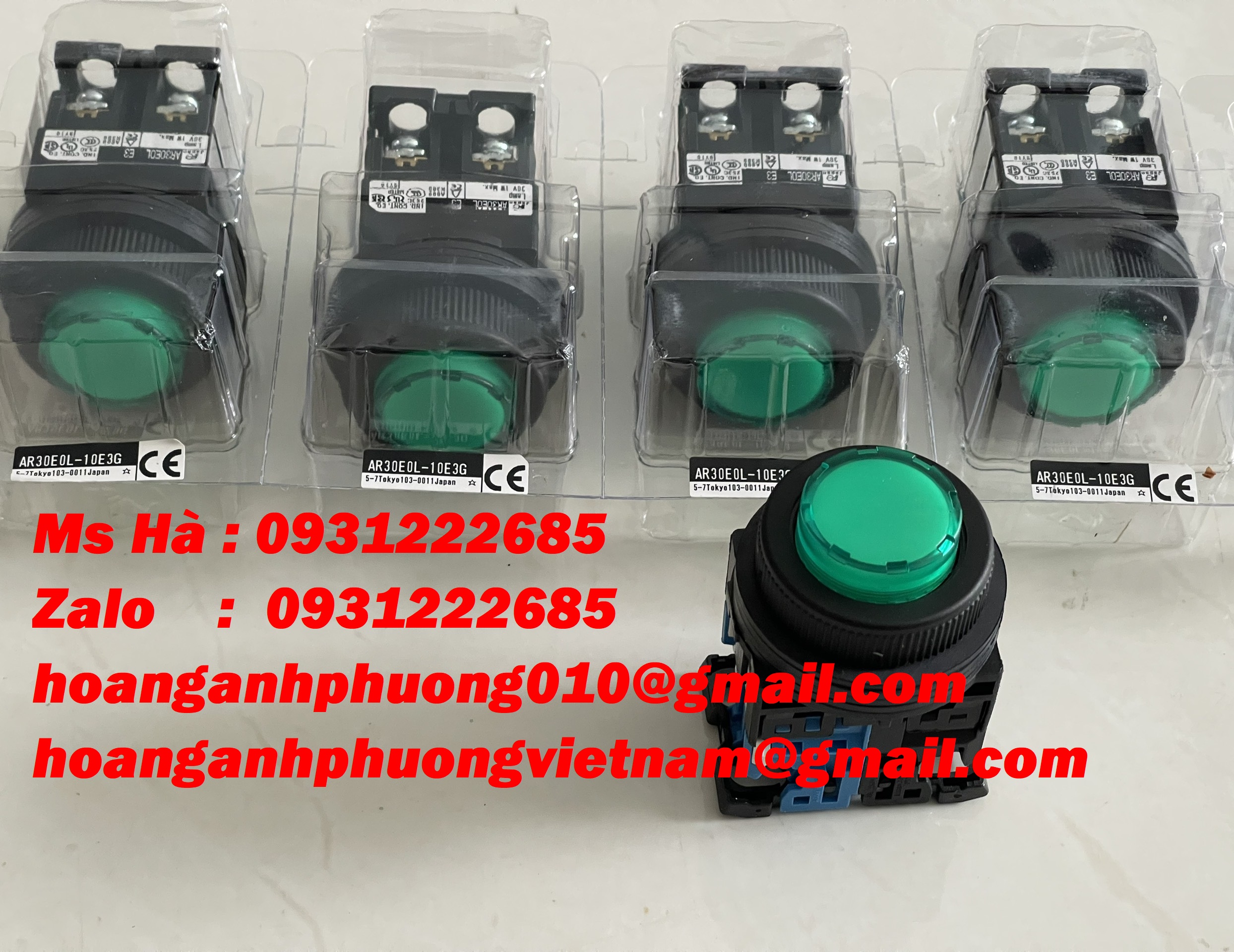 Dòng nút nhấn Fuji nhập mới AR30E0L-10E3G màu xanh lá