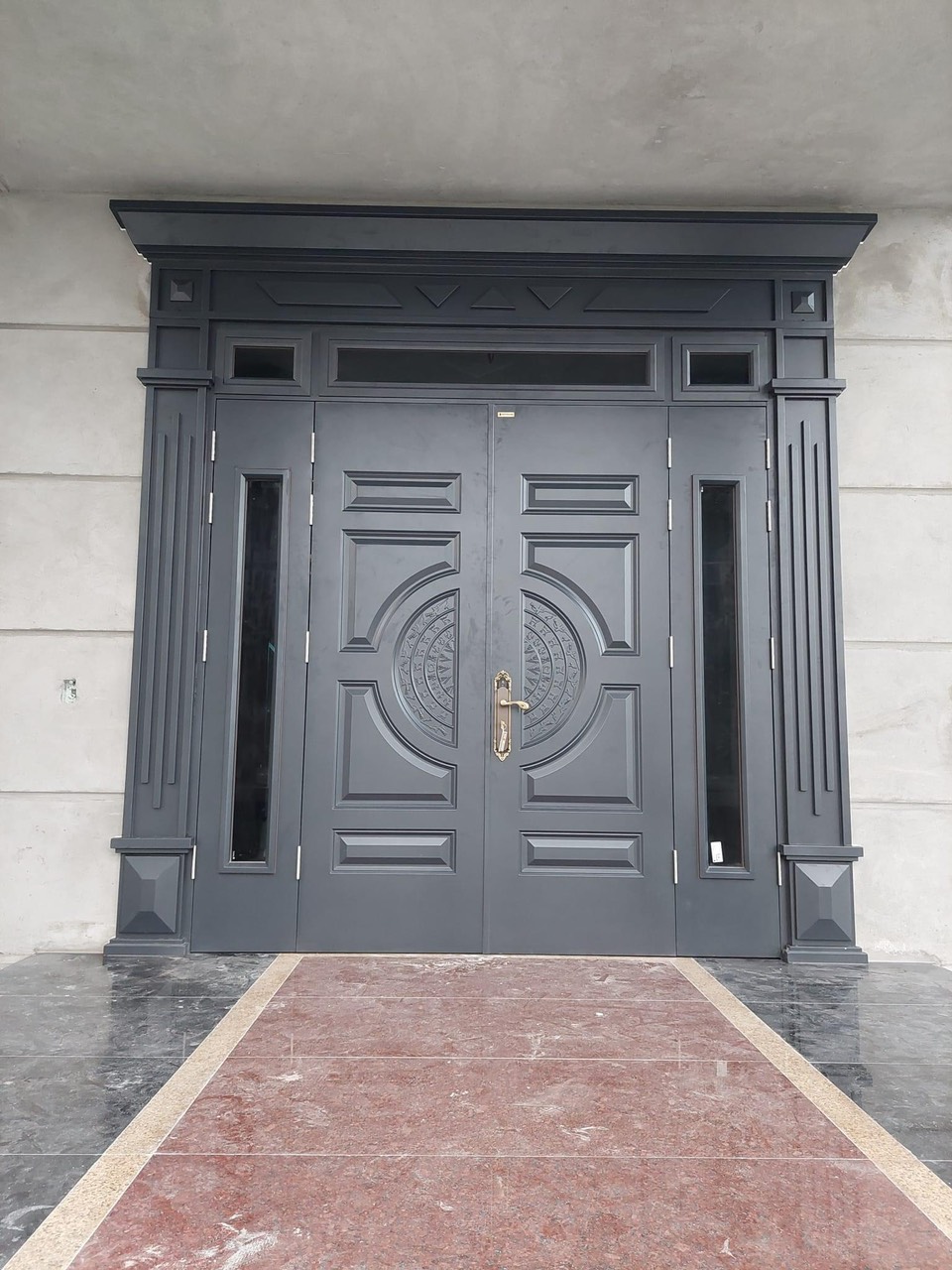 Cửa thép vân gỗ tại tiền giang- cửa 4 cánh- 2 cánh- cửa sổ