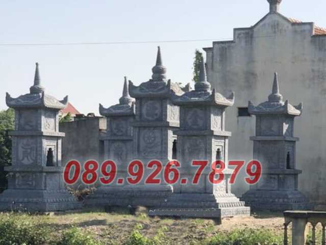 Mộ tháp đá - mẫu mộ tháp bằng đá dòng họ bán Gia Lai