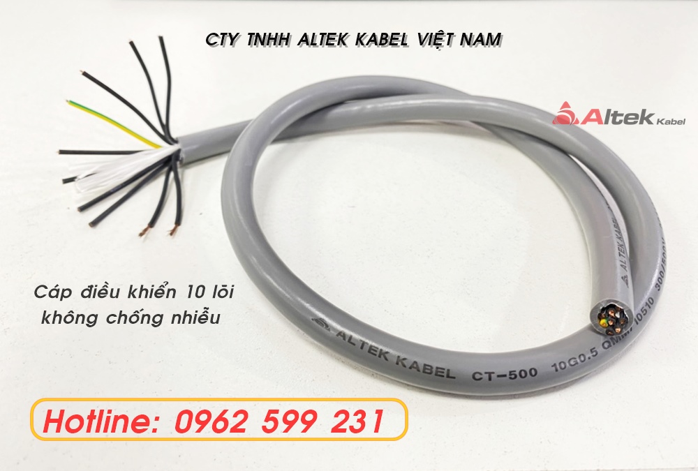 Cáp điều khiển Altek kabel 10 lõi 0.5,  0.75, 1.0, 1.5 mm2