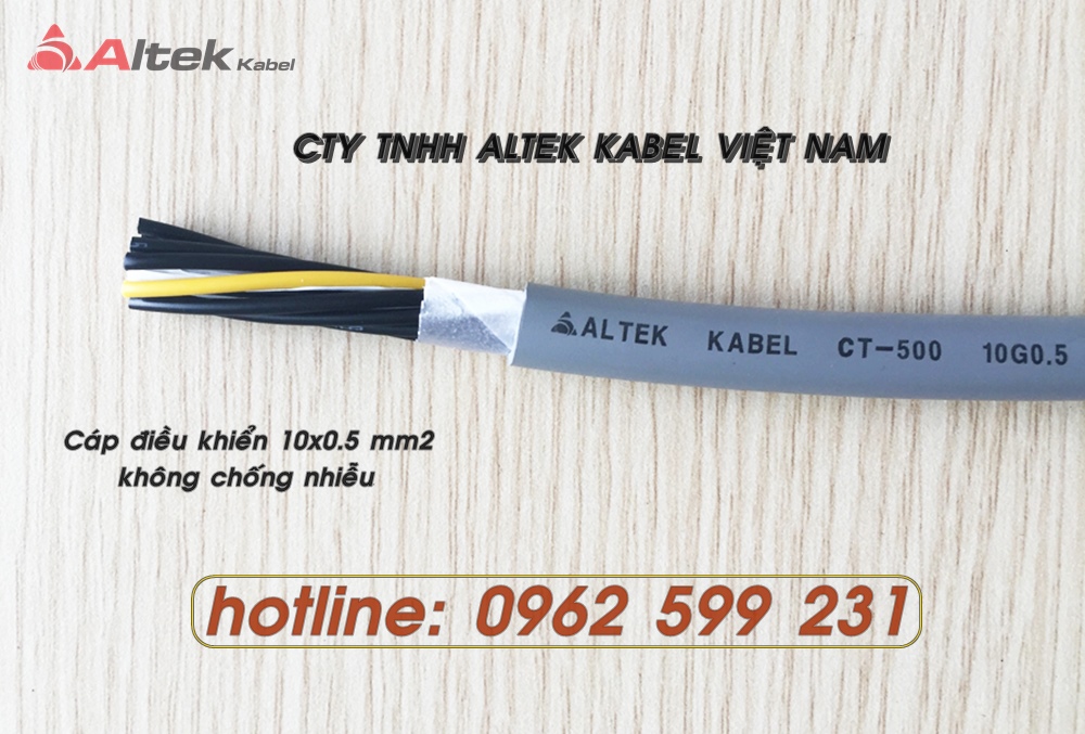 Cáp điều khiển Altek kabel 10 lõi 0.5,  0.75, 1.0, 1.5 mm2