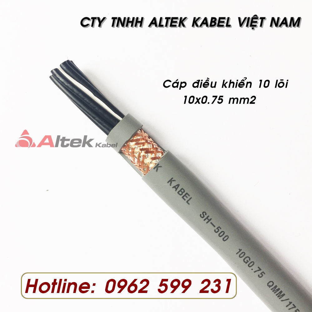 Cáp điều khiển Altek kabel 10 lõi 0.5,  0.75, 1.0, 1.5 mm2