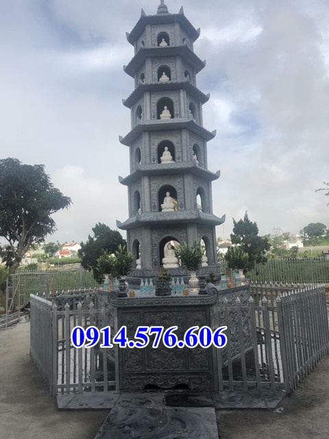 cao bằng 23 mộ đá lục lăng hình tháp bát giác bằng đá đẹp sư phật gáo