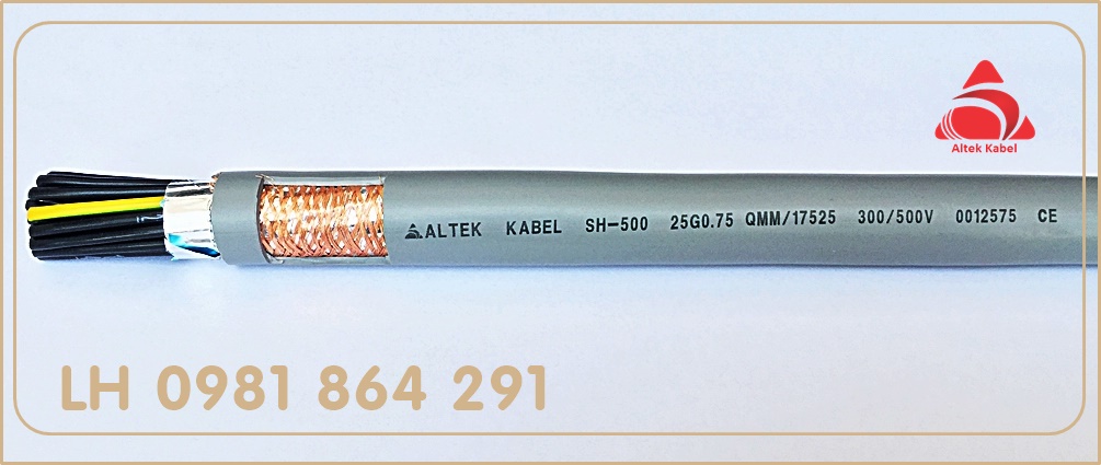 Dây cáp điều khiển 25C, 25x1.5mm2 lõi đồng tóc hãng Altek Kabel