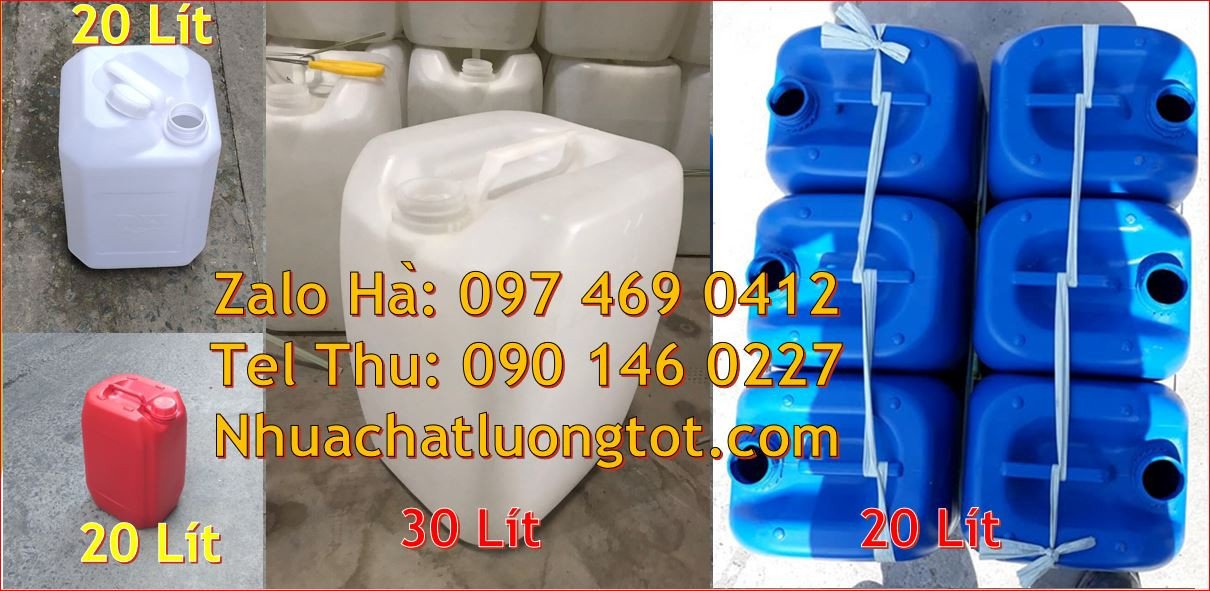 Bán can nhựa lớn 25l đựng hóa chất,can nhựa hdpe màu trắng nắp vặn giá