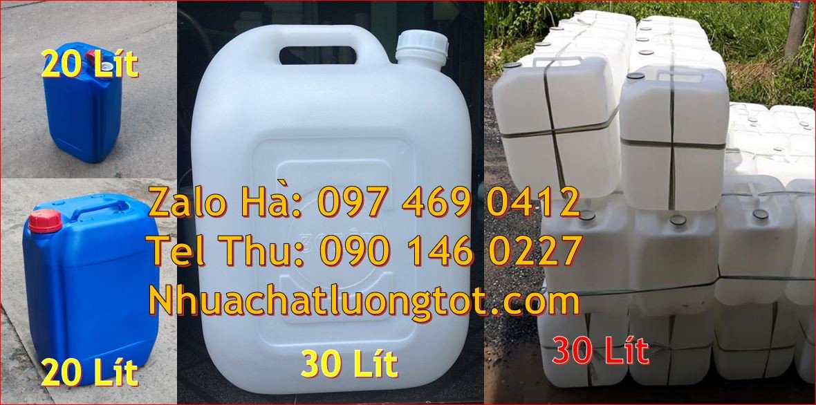 Bán can nhựa lớn 25l đựng hóa chất,can nhựa hdpe màu trắng nắp vặn giá