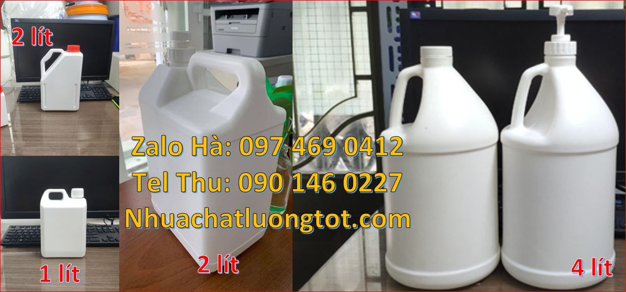 Bán can nhựa cỡ nhỏ 1l đựng thực phẩm,can nhựa hdpe tròn nắp vặn trắng