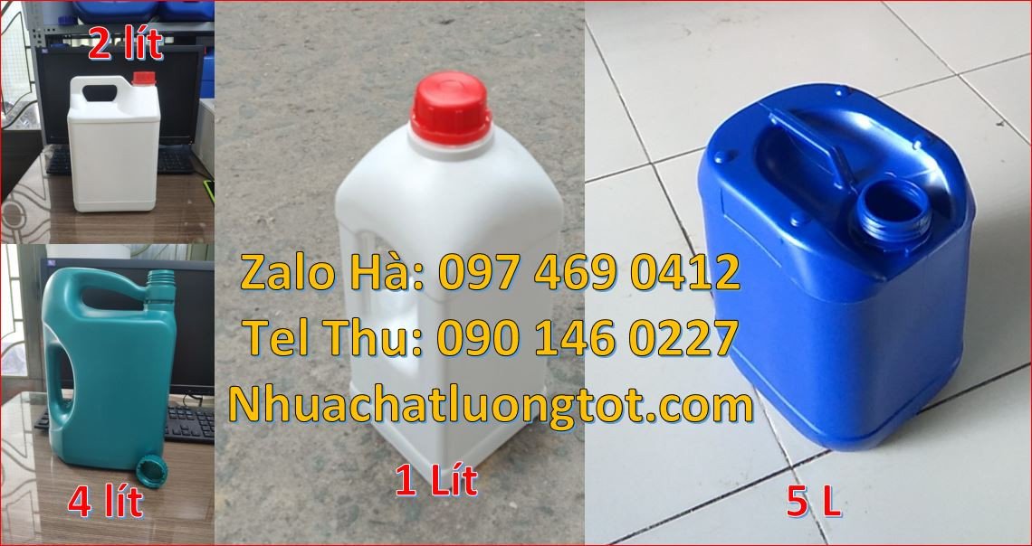 Bán can nhựa cỡ nhỏ 1l đựng thực phẩm,can nhựa hdpe tròn nắp vặn trắng
