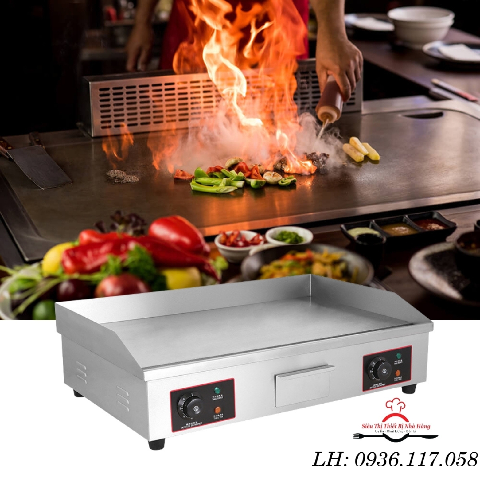 Bếp chiên rán mặt phẳng điện loại GH-820