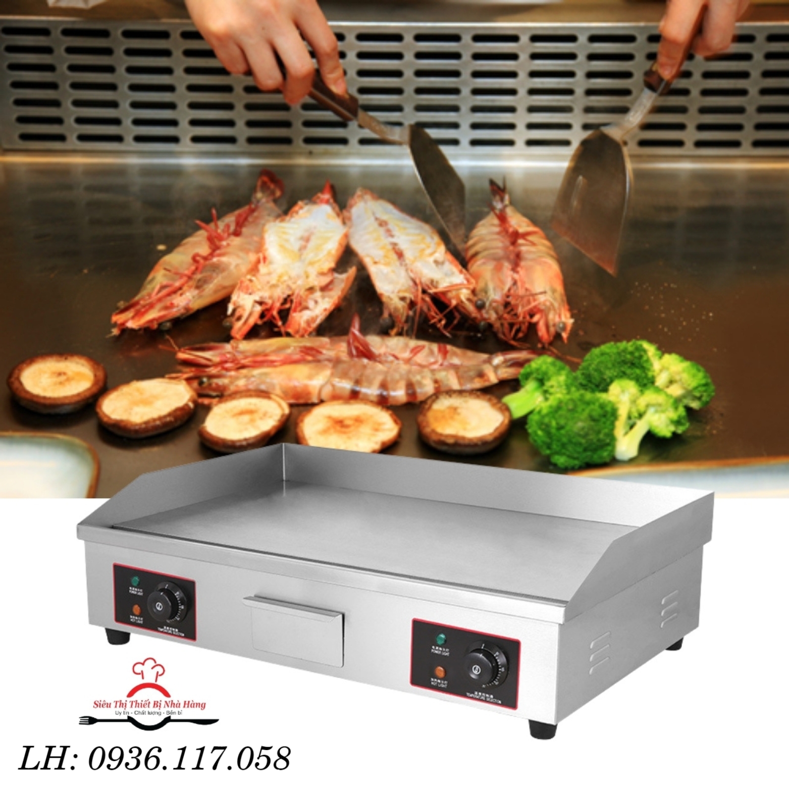 Bếp chiên rán mặt phẳng điện loại GH-820