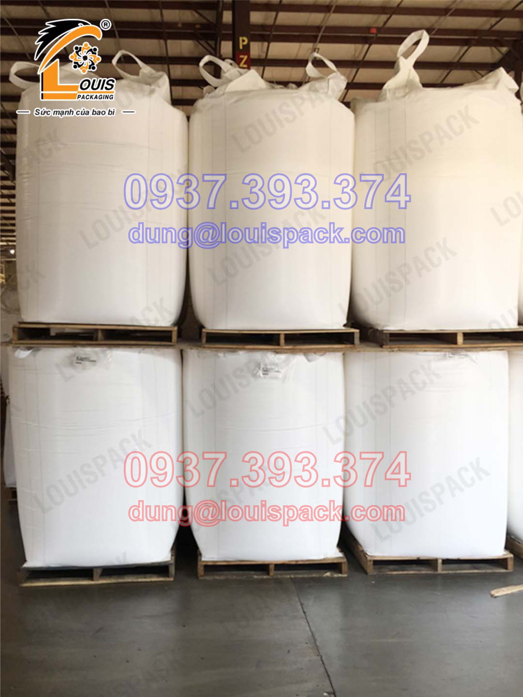 Bao Jumbo đựng 500kg gạo xuất khẩu hoặc lưu kho