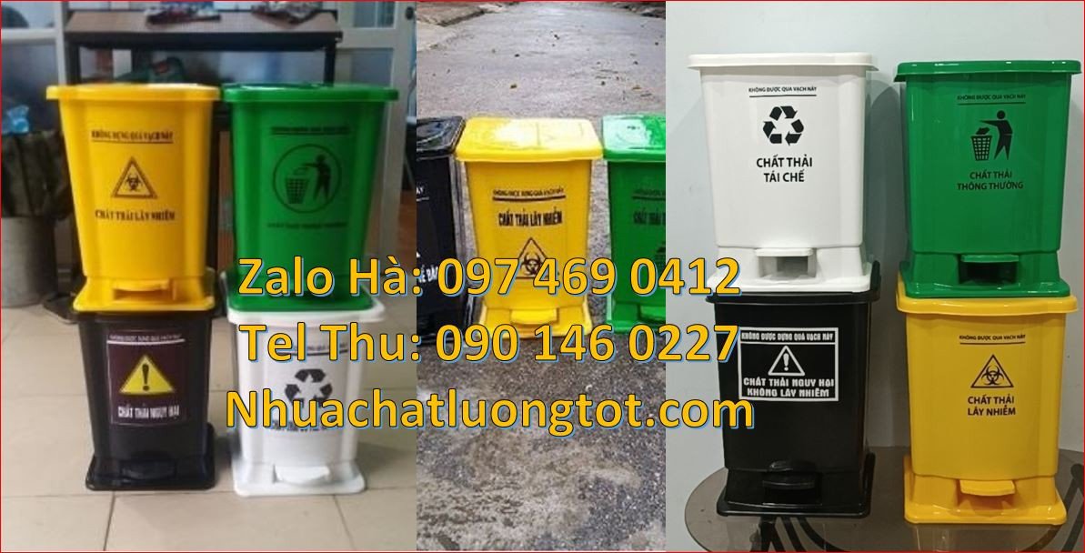 Bán thùng đựng rác y tế 15l có nắp đậy,thùng rác y tế 60l có đạp chân