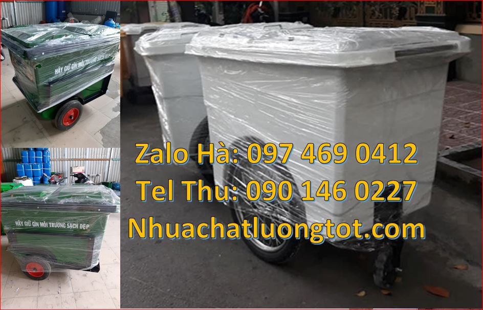Bán xe thu gom rác 1000l bánh hơi,xe thu gom rác 660l 4 bánh cao su rẻ