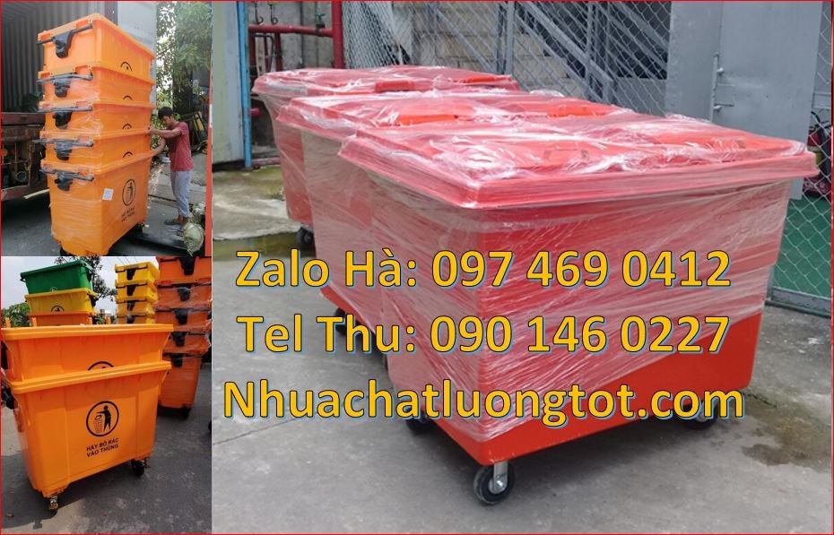 Bán xe thu gom rác 1000l bánh hơi,xe thu gom rác 660l 4 bánh cao su rẻ