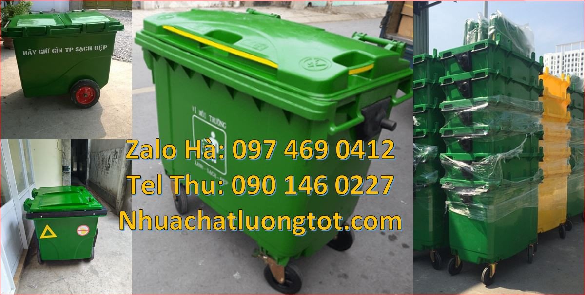 Bán xe thu gom rác 1000l bánh hơi,xe thu gom rác 660l 4 bánh cao su rẻ