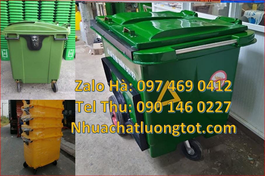 Bán xe thu gom rác 1000l bánh hơi,xe thu gom rác 660l 4 bánh cao su rẻ