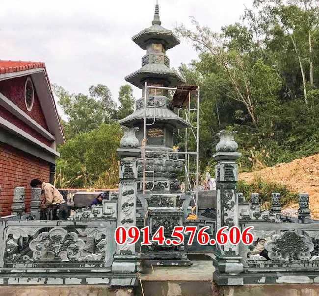 mẫu 056 mộ đá bán lai châu lục lăng hình tháp bát giác ông bà cô tổ