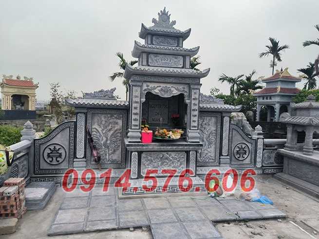 mẫu 041 mộ đá bán trà vinh lục lăng hình tháp bát giác tròn để thờ cốt