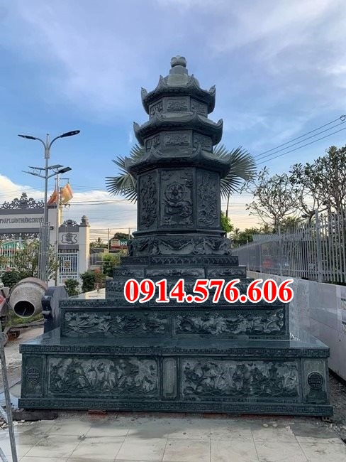 mẫu 001 mộ đá để thờ tro cốt bán sài gòn, lục lăng hình tháp bát giác
