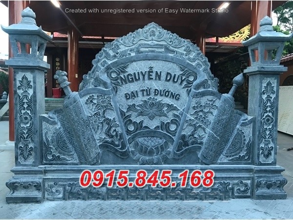 8745 hải phòng cuốn thư nhà thờ họ bằng đá đẹp