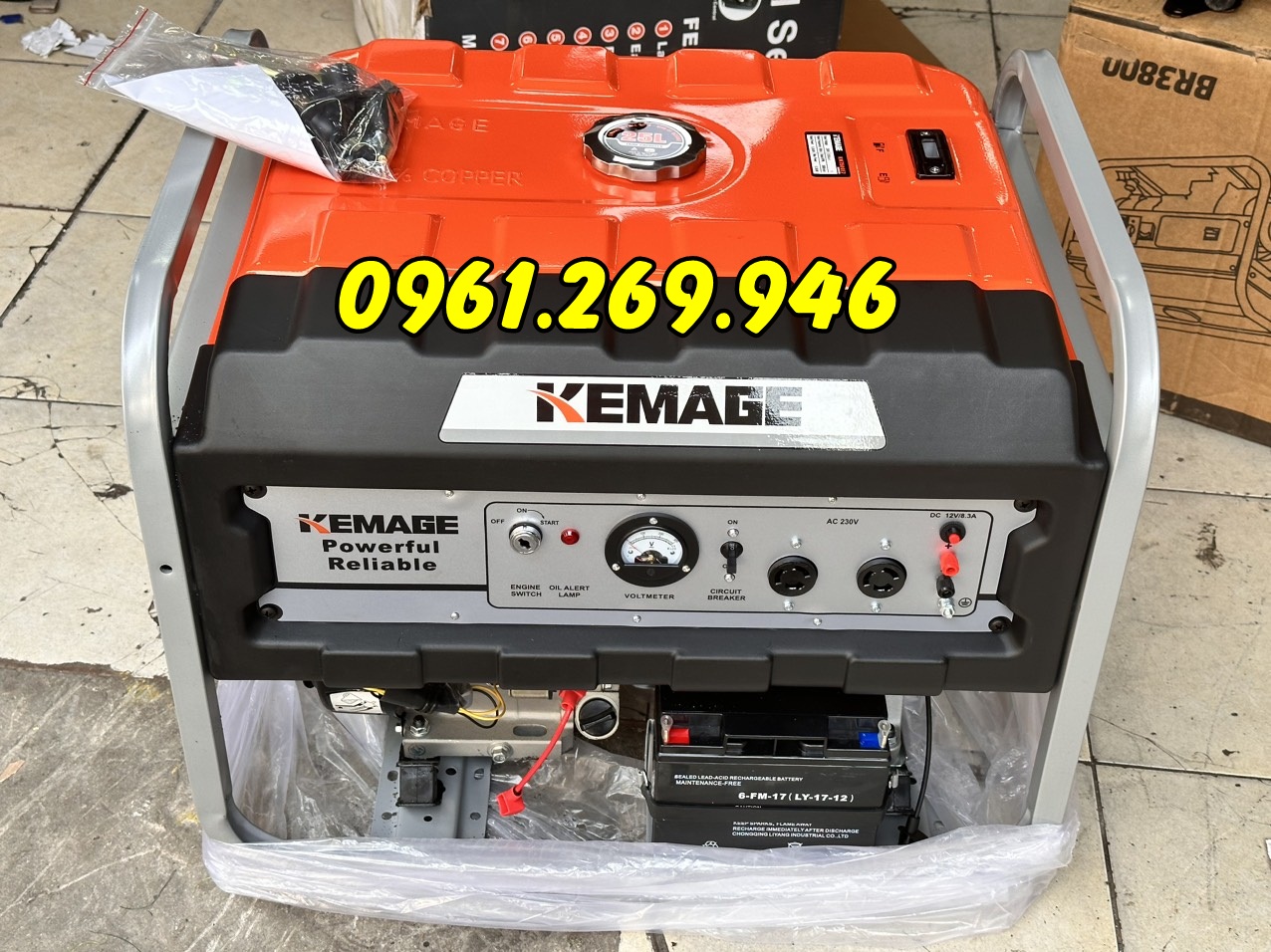 Máy phát điện chạy xăng 5kw Kemage KM7500 giá rẻ về Huế