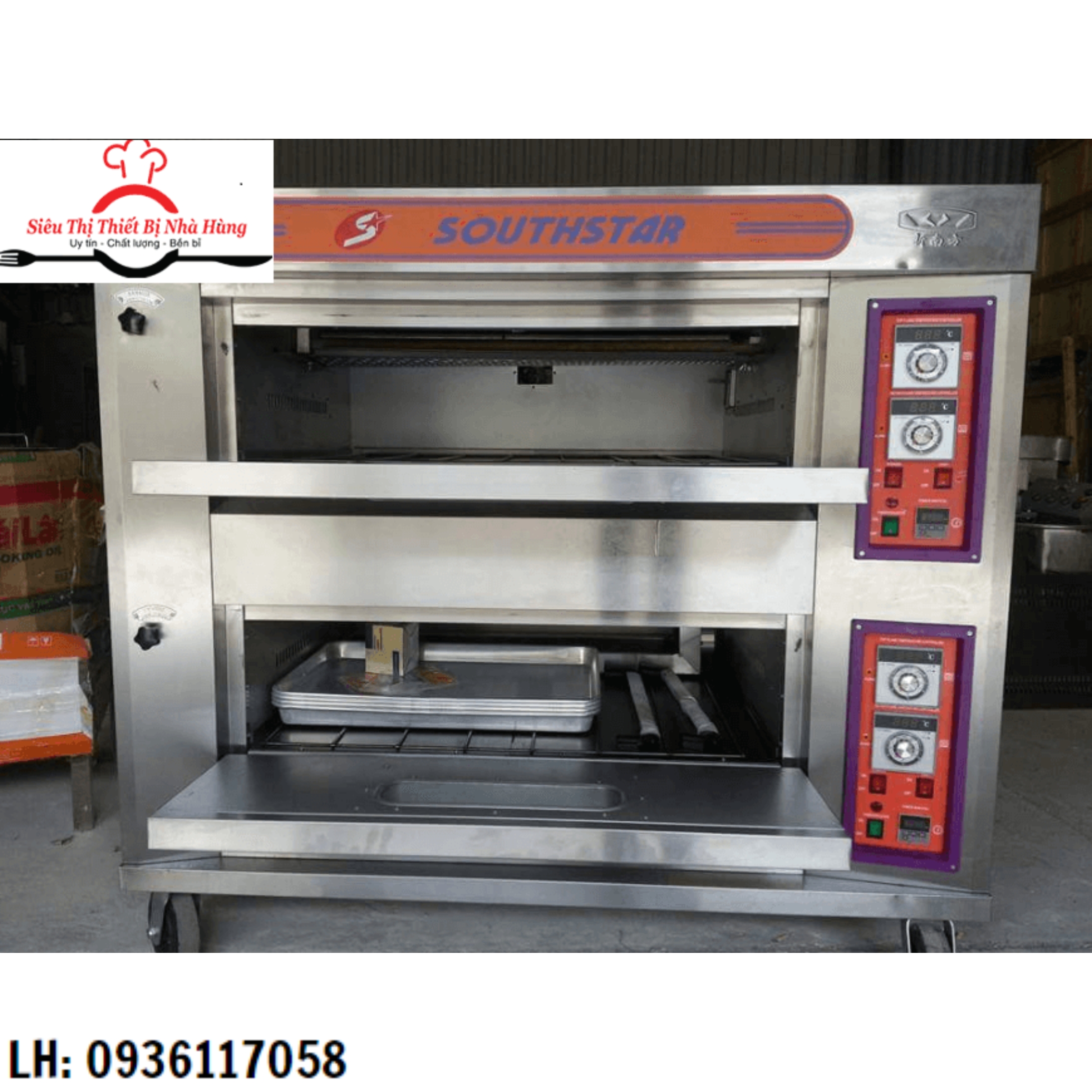 Lò nướng bánh đa năng 2 tầng 4 khay chính hãng Southstar