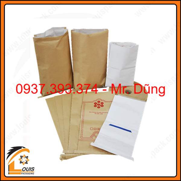 Bao giấy Kraft (bao KP) đựng 25kg hạt nhựa