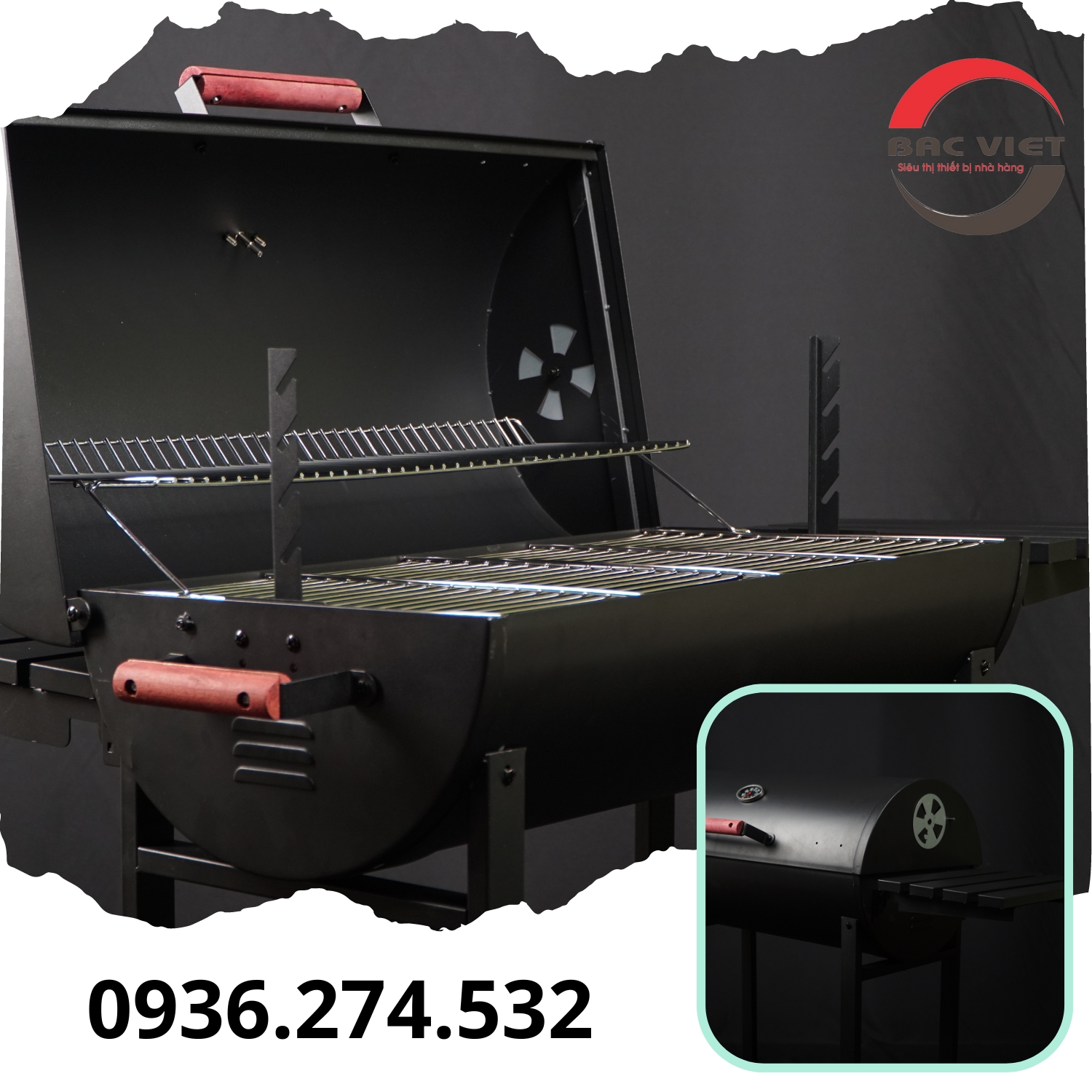 Bếp nướng than hoa ngoài trời - bếp nướng BBQ dã ngoại