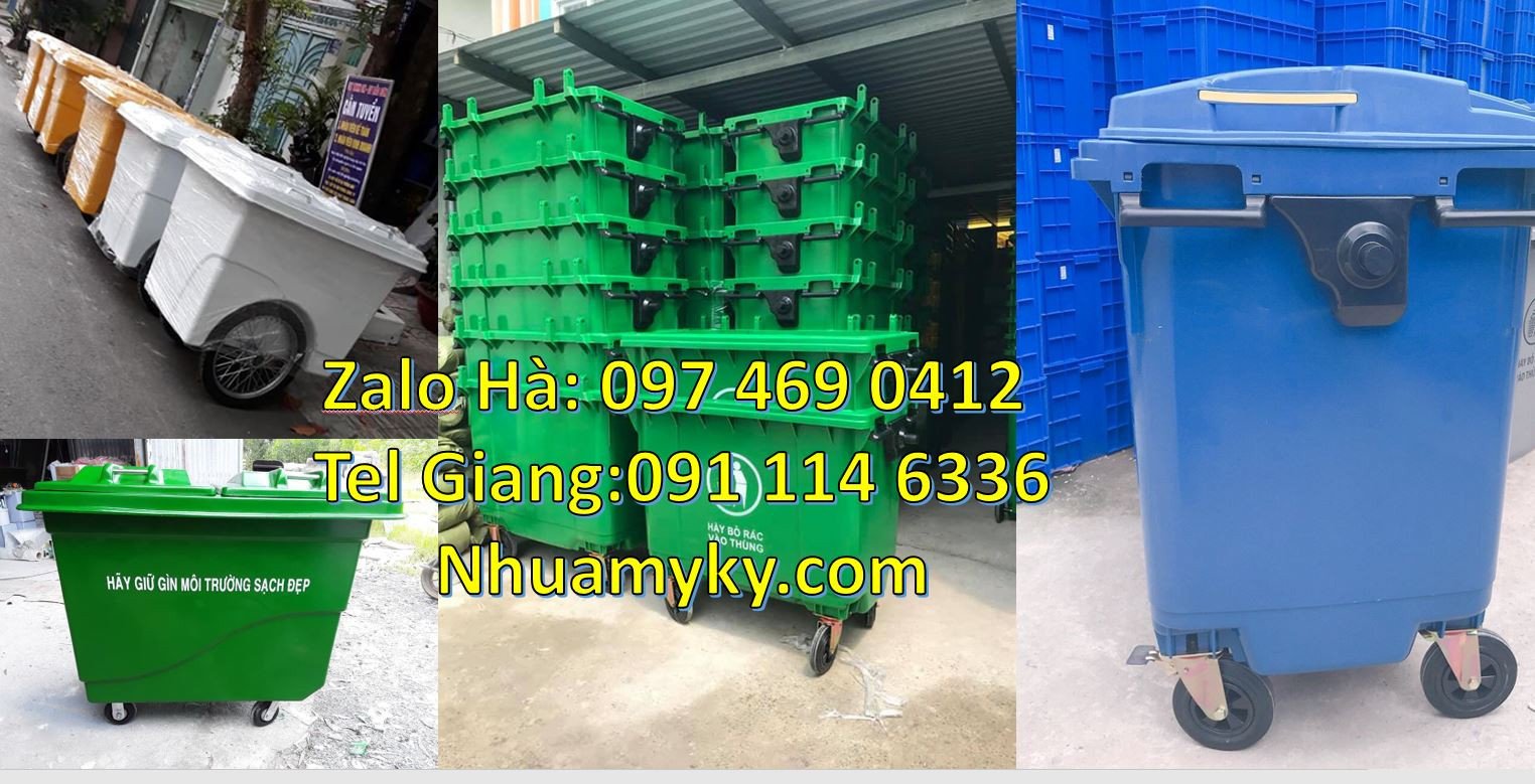 Bán xe thu gom rác 660l 3 bánh hơi,xe thu gom rác 1000l 4 bánh cao su