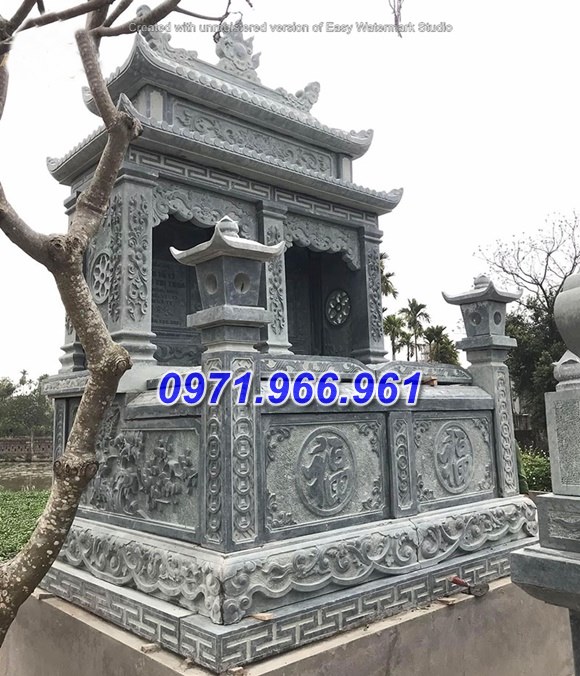 bán sẵn mẫu mộ bằng đá xanh rêu đẹp bán thái nguyên - 47 ông bà bố mẹ