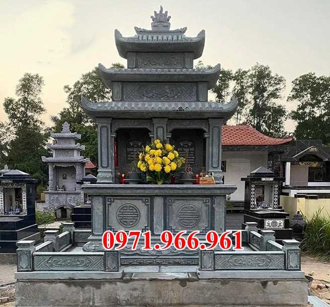 bán sẵn mẫu mộ bằng đá xanh rêu đẹp bán thái nguyên - 47 ông bà bố mẹ
