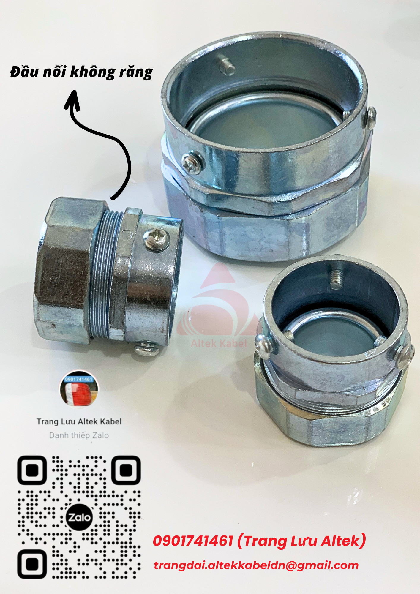 Đầu nối răng ngoài ống ruột gà lõi thép phi 20