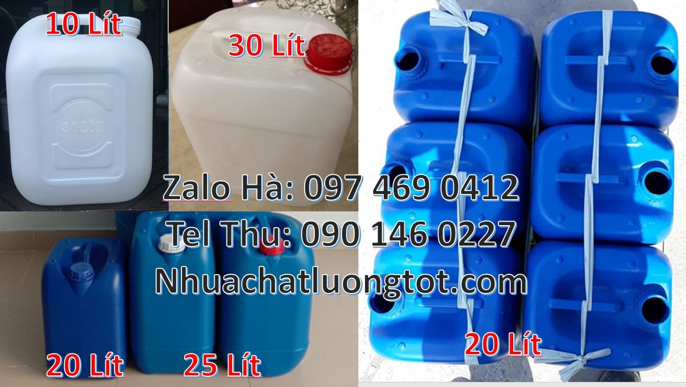Bán can nhựa lớn 25l nắp vặn,can nhựa 20l màu xanh đựng xăng dầu giá r