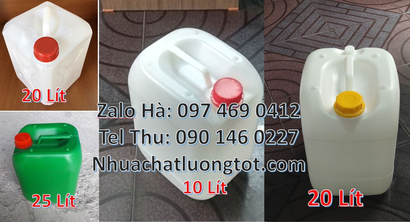 Bán can nhựa lớn 25l nắp vặn,can nhựa 20l màu xanh đựng xăng dầu giá r