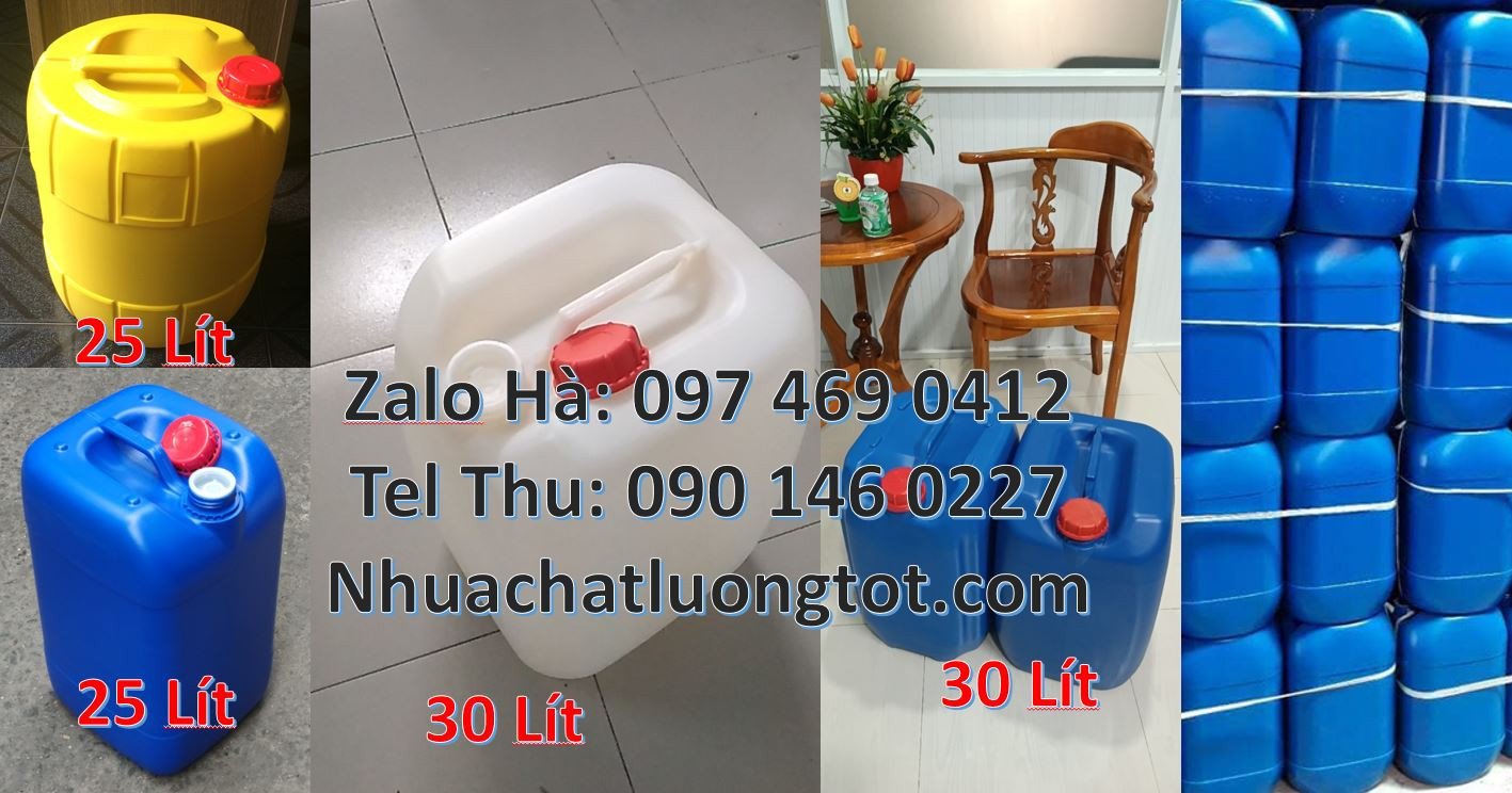 Bán can nhựa lớn 25l nắp vặn,can nhựa 20l màu xanh đựng xăng dầu giá r