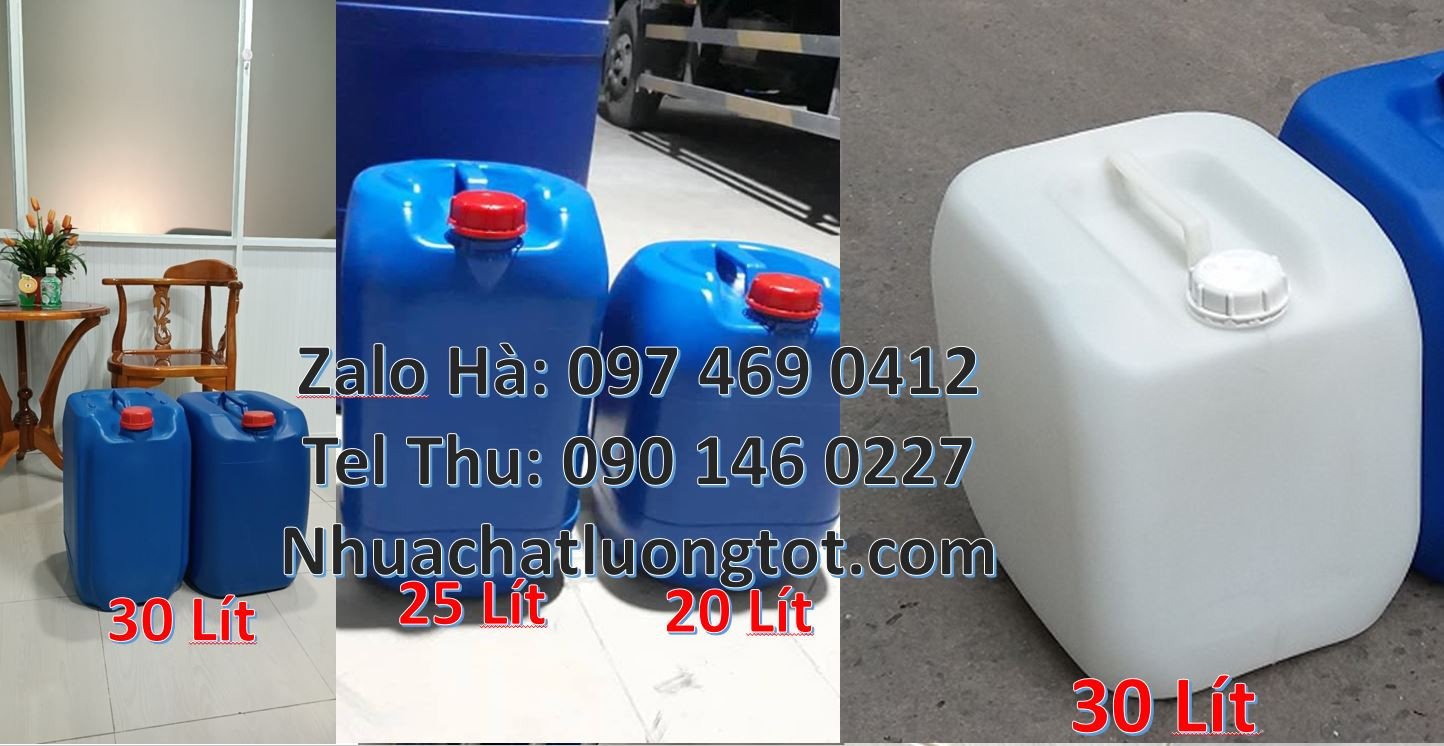 Bán can nhựa lớn 25l nắp vặn,can nhựa 20l màu xanh đựng xăng dầu giá r