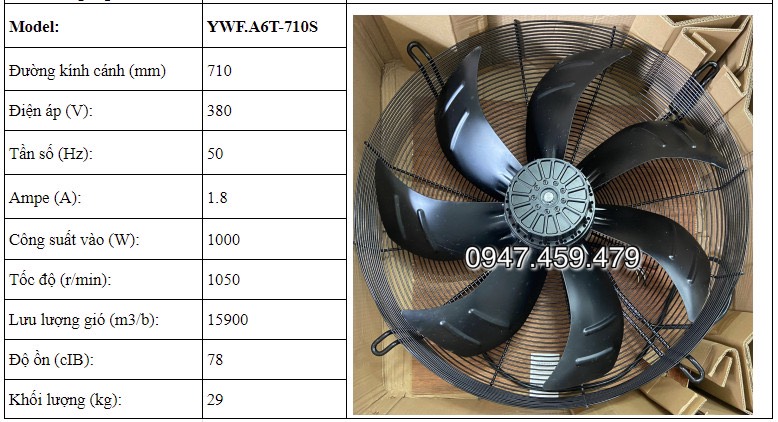 quạt dàn lạnh, quạt dàn nóng YWF4D-710S tại Phú NHuận