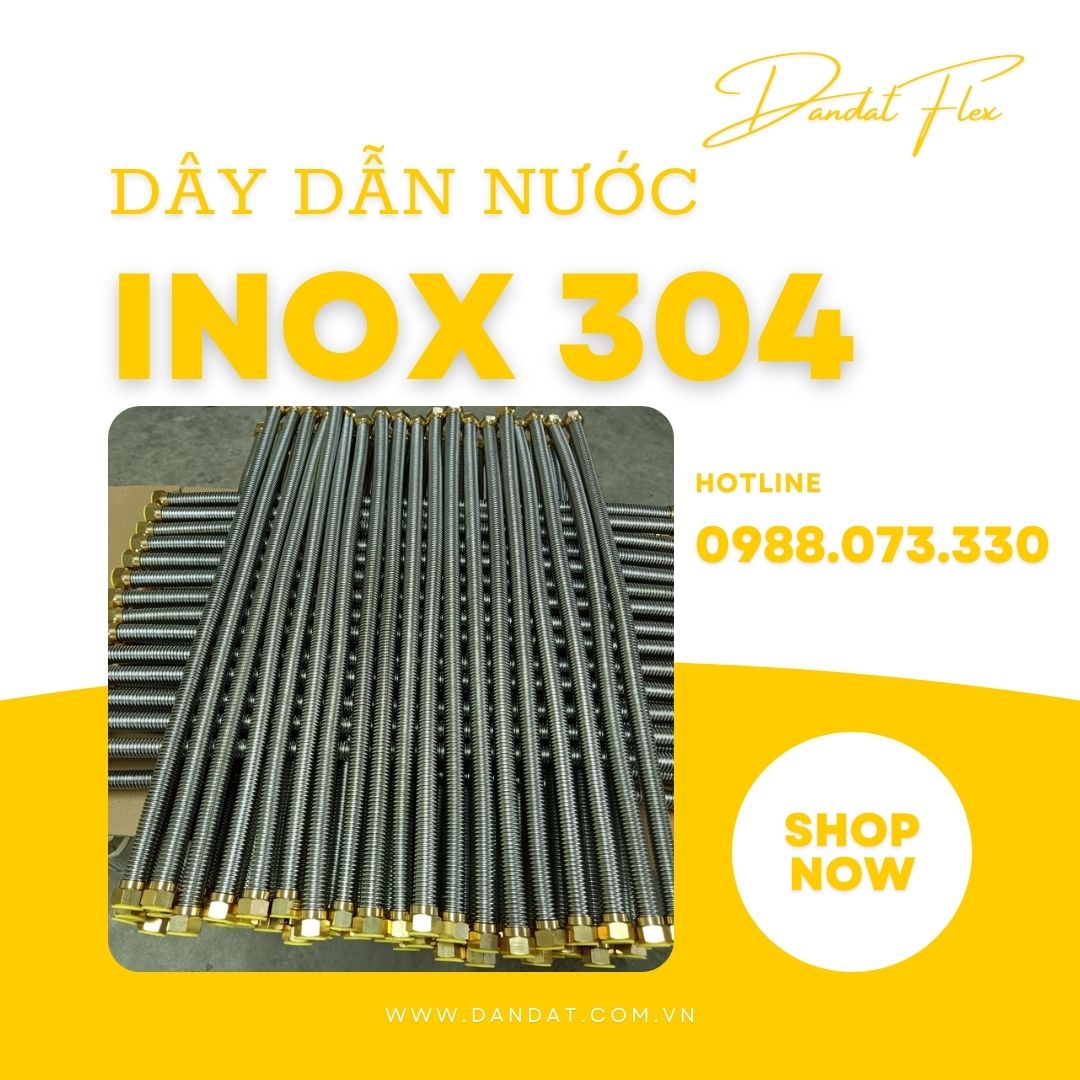 Dây Cấp Nước Inox 304, Dây Dẫn Nước Nóng Lạnh, Ống Dẫn Nước Mềm