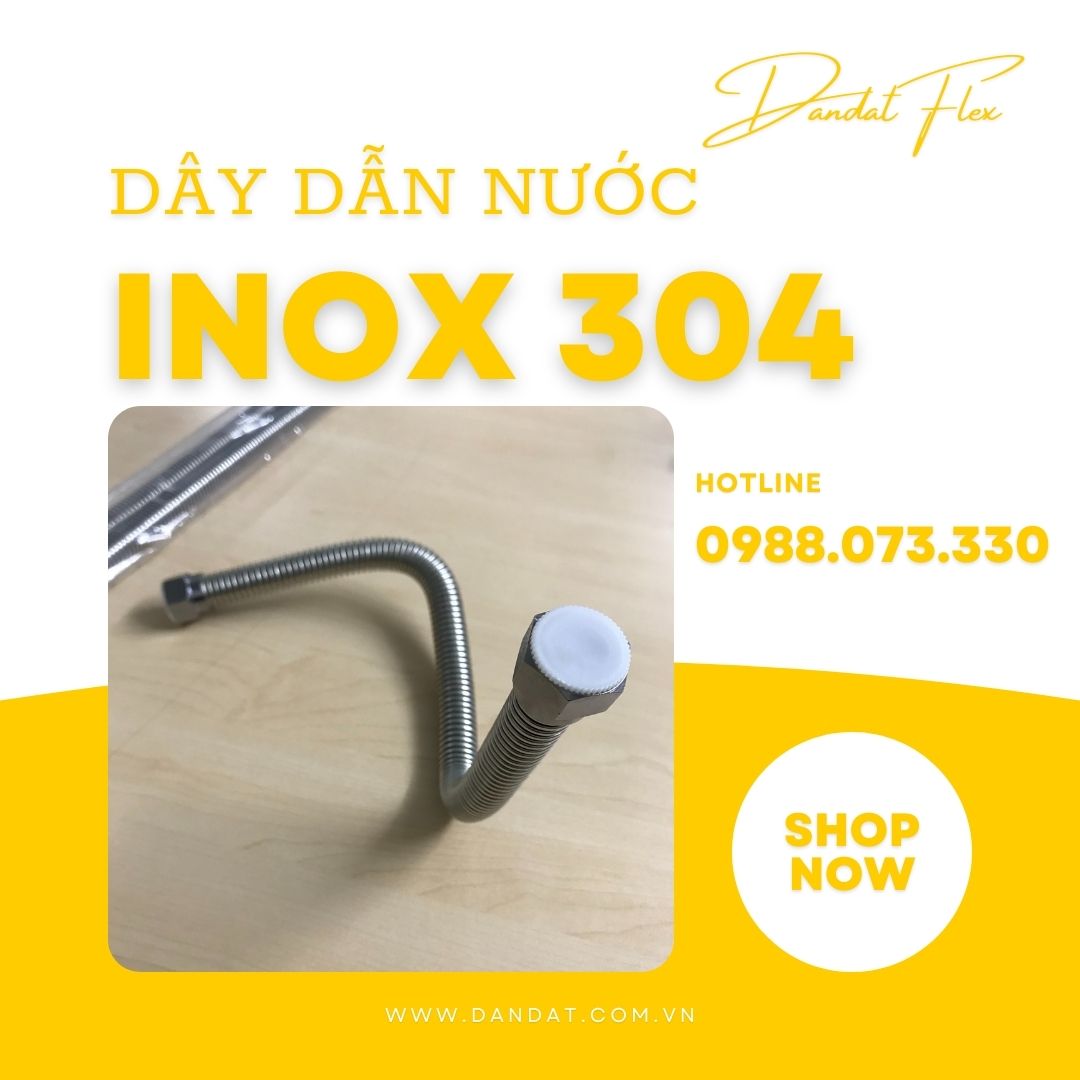 Dây Cấp Nước Inox 304, Dây Dẫn Nước Nóng Lạnh, Ống Dẫn Nước Mềm