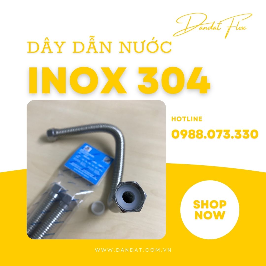 Dây Cấp Nước Inox 304, Dây Dẫn Nước Nóng Lạnh, Ống Dẫn Nước Mềm